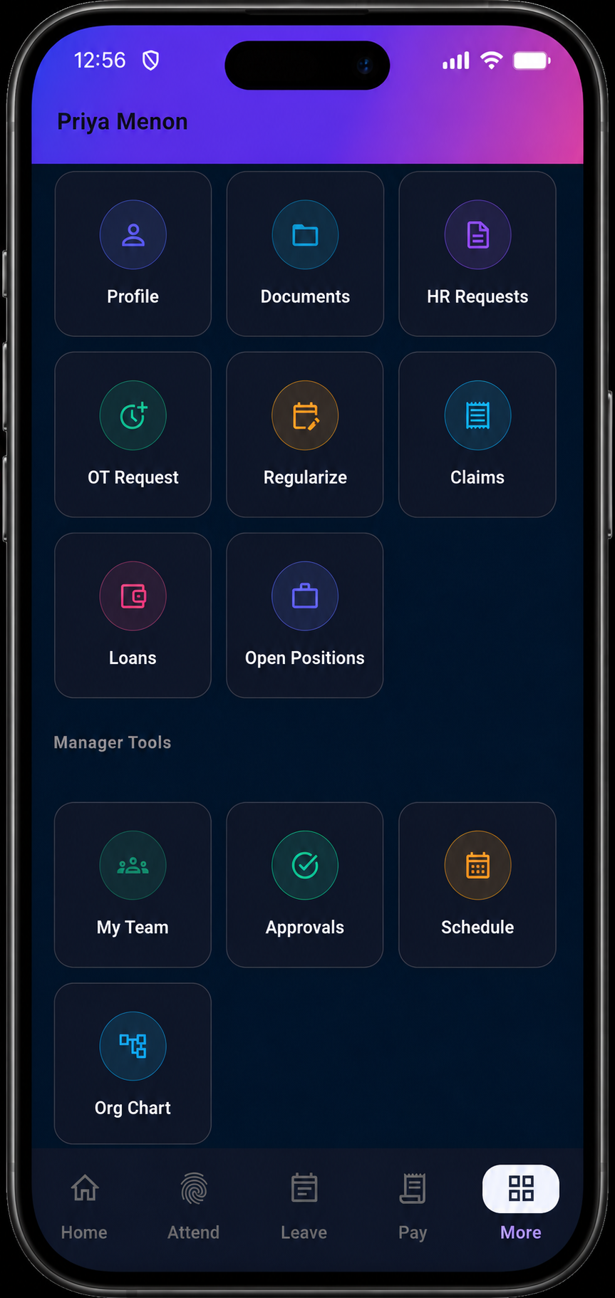 AuriHR more modules screenshot